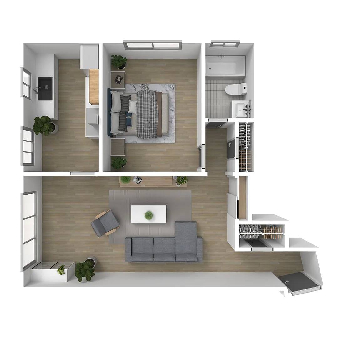 Apartment for rent at 3925 S Gibraltar Ave #4D, Los Angeles, CA 90008