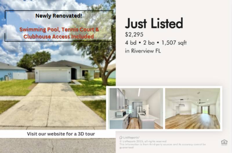 House for rent at 12129 Buffington Lane, Riverview, FL 33579