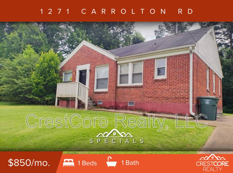 House for rent at 1271 Carrolton Rd, Memphis, TN 38127