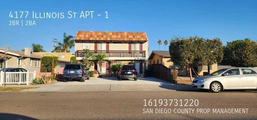 Apartment for rent at 4177 Illinois St #1, San Diego, CA 92104