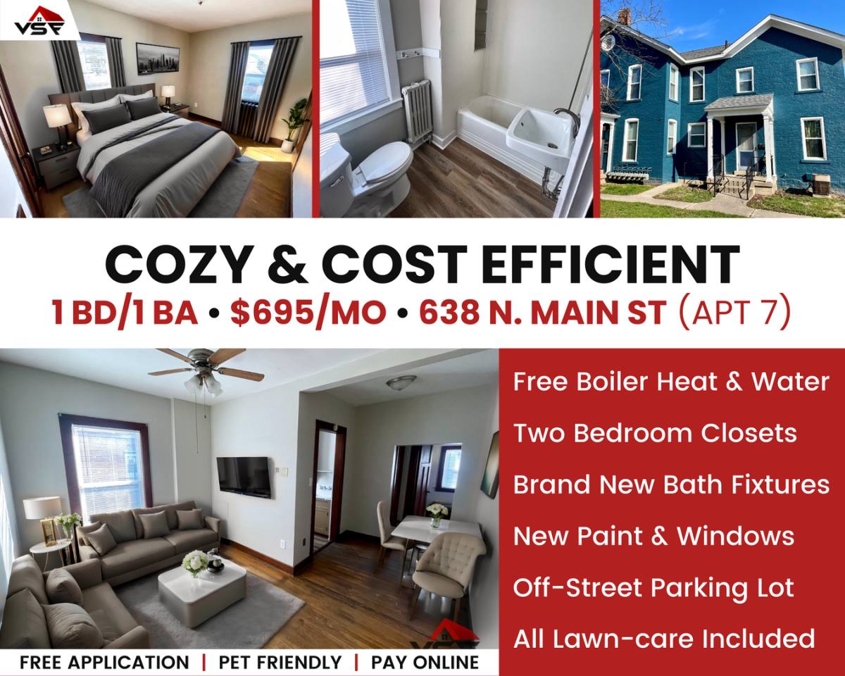 Apartment for rent at 638 N Main St, Piqua, OH 45356