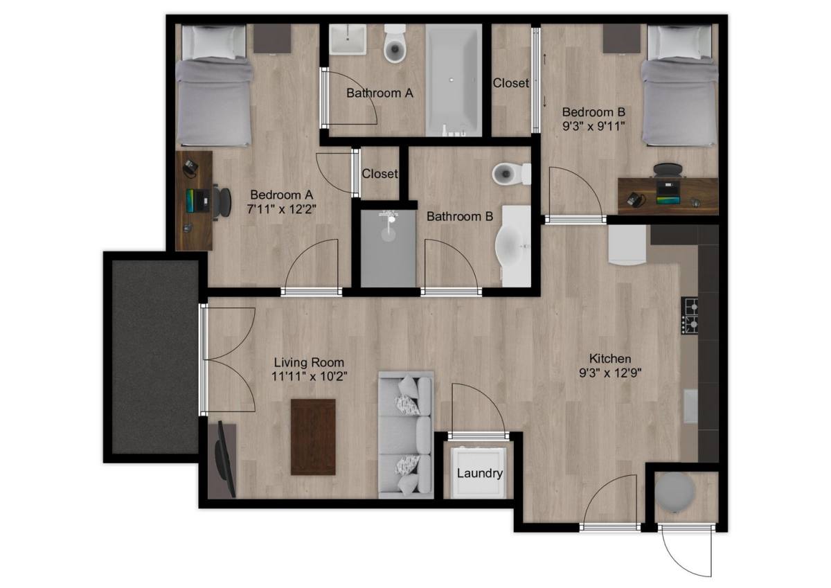 Apartment for rent at 214 Pierce St, West Lafayette, IN 47906
