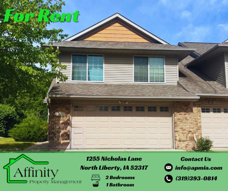 Townhouse for rent at 1255 Nicholas Lane, North Liberty, IA 52317