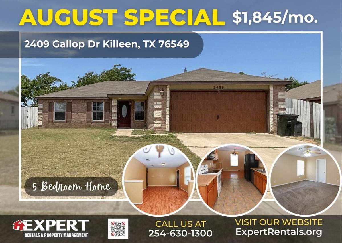House for rent at 2409 Gallop Dr, Killeen, TX 76549