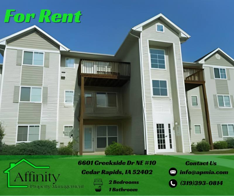 Condo for rent at 6601 Creekside Dr NE #10, Cedar Rapids, IA 52402