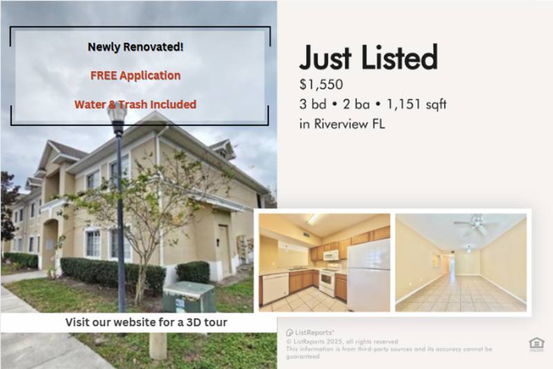 Apartment for rent at 9619 Lakedale Way #101, Riverview, FL 33578