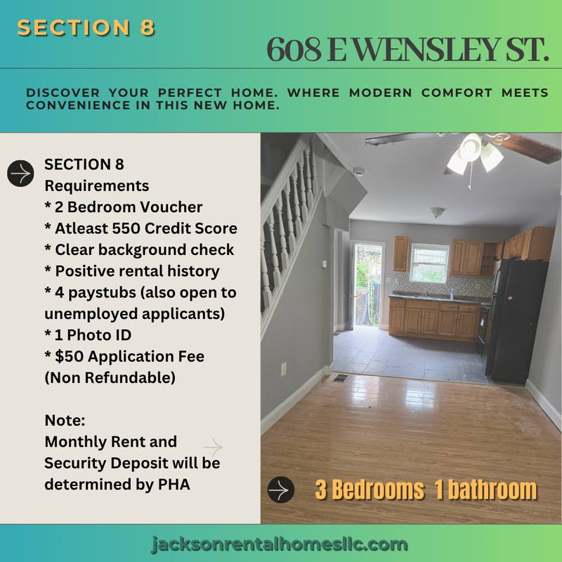 House for rent at 608 E Wensley St, Philadelphia, PA 19134