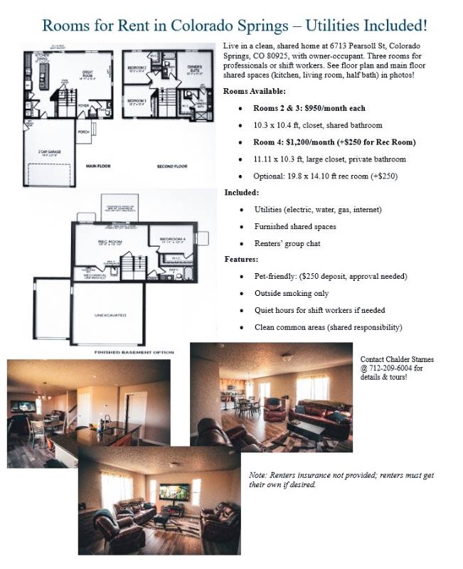 Apartment for rent at 6713 Pearsoll St, Colorado Springs, CO 80925