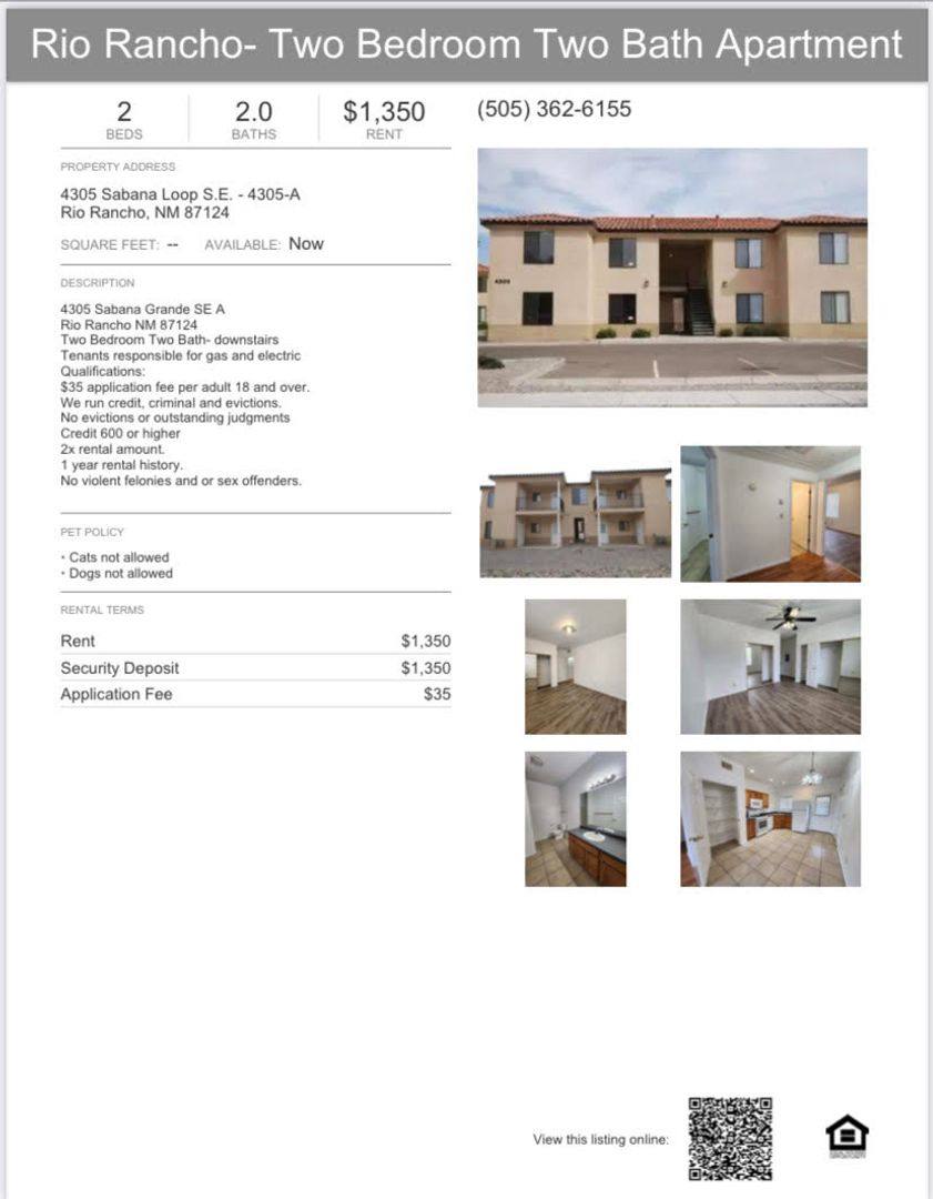 Apartment for rent at 4305 Sabana Loop SE, Rio Rancho, NM 87124