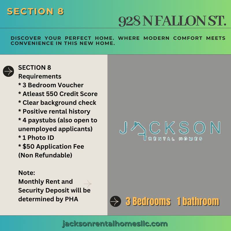 House for rent at 928 N Fallon St, Philadelphia, PA 19131