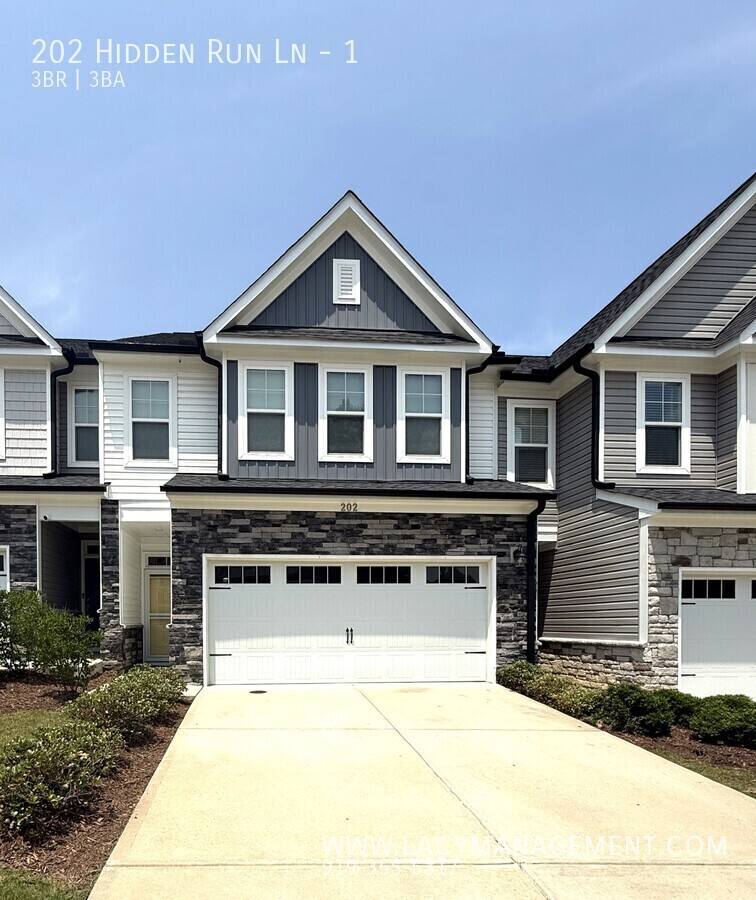 Townhouse for rent at 202 Hidden Run Lane #1, Holly Springs, NC 27540