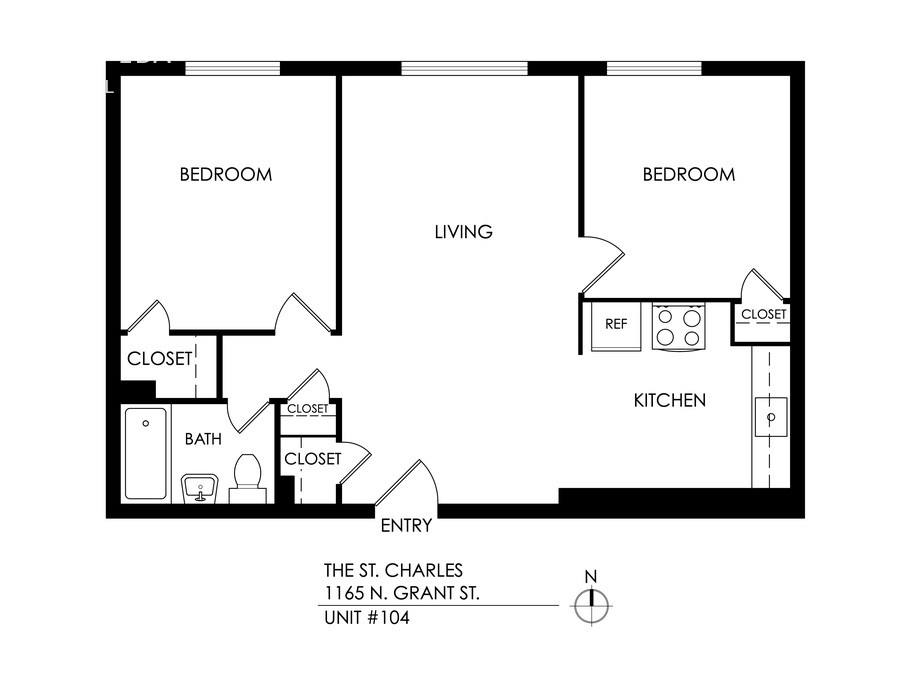 Apartment for rent at 1165 N Grant St, Denver, CO 80203