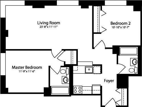 Apartment for rent at 400 W 37th St, New York, NY 10018