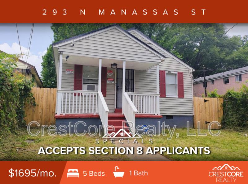 House for rent at 293 N Manassas St, Memphis, TN 38105