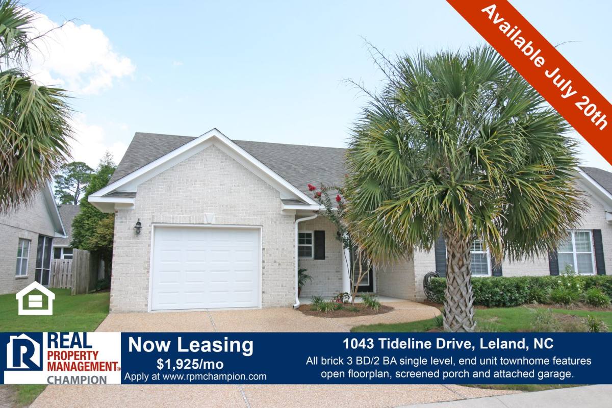 Townhouse for rent at 1043 Tideline Dr, Leland, NC 28451
