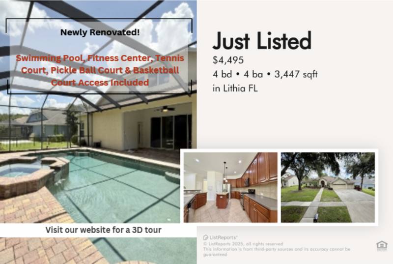House for rent at 15224 Kestrelrise Dr, Lithia, FL 33547