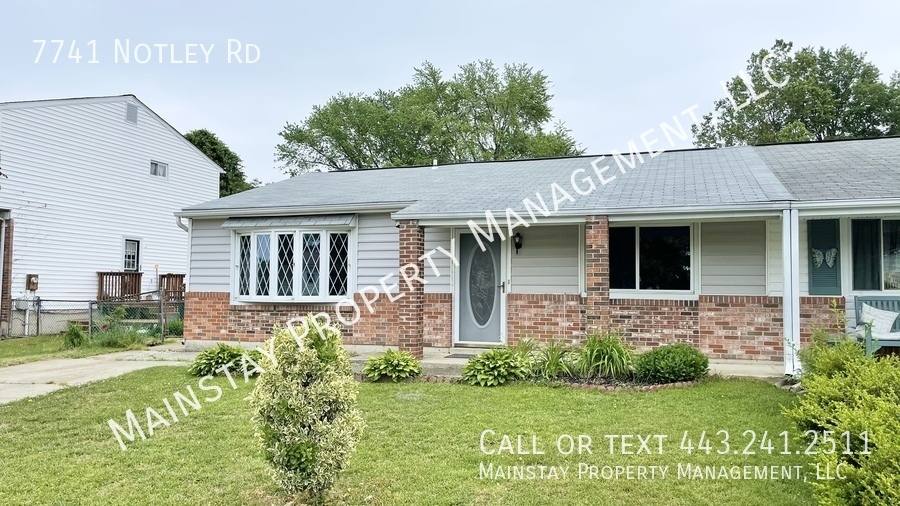 House for rent at 7741 Notley Rd, Pasadena, MD 21122