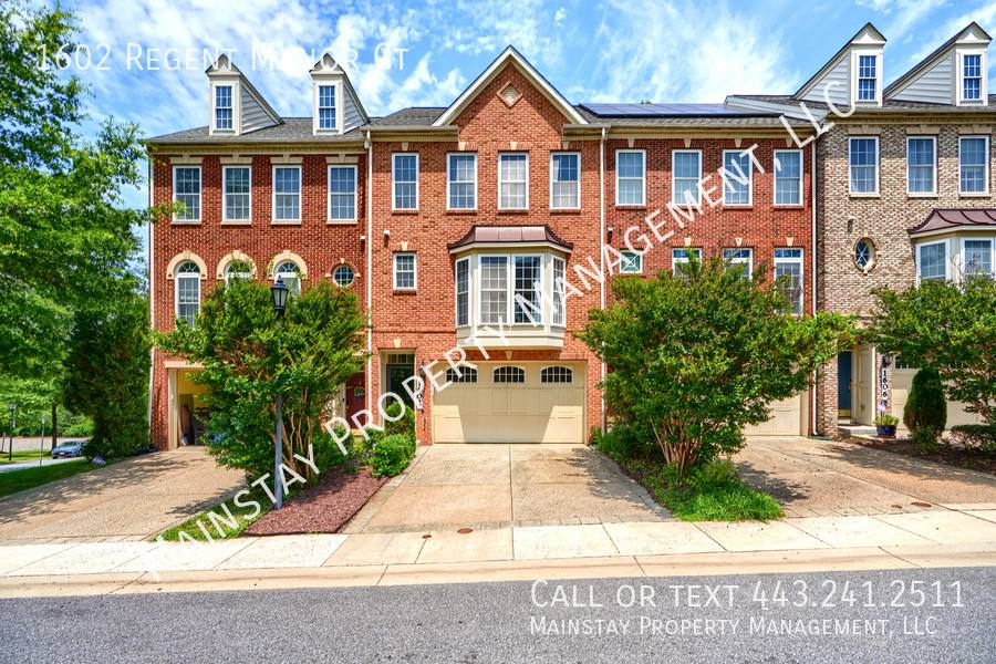 Townhouse for rent at 1602 Regent Manor Court, Silver Spring, MD 20904
