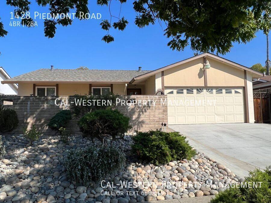 House for rent at 1428 Piedmont Rd, San Jose, CA 95132
