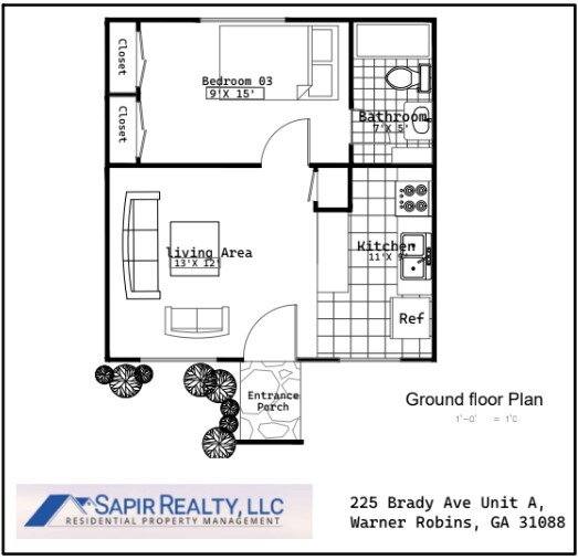 Townhouse for rent at 225-A Brady Dr, Warner Robins, GA 31088