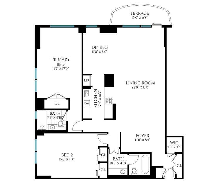 Apartment for rent at 60 E 8th St #19K, New York, NY 10003