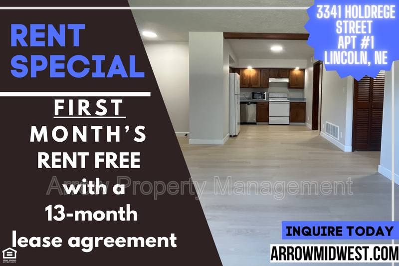 Apartment for rent at 3341 Holdrege St #1, Lincoln, NE 68503