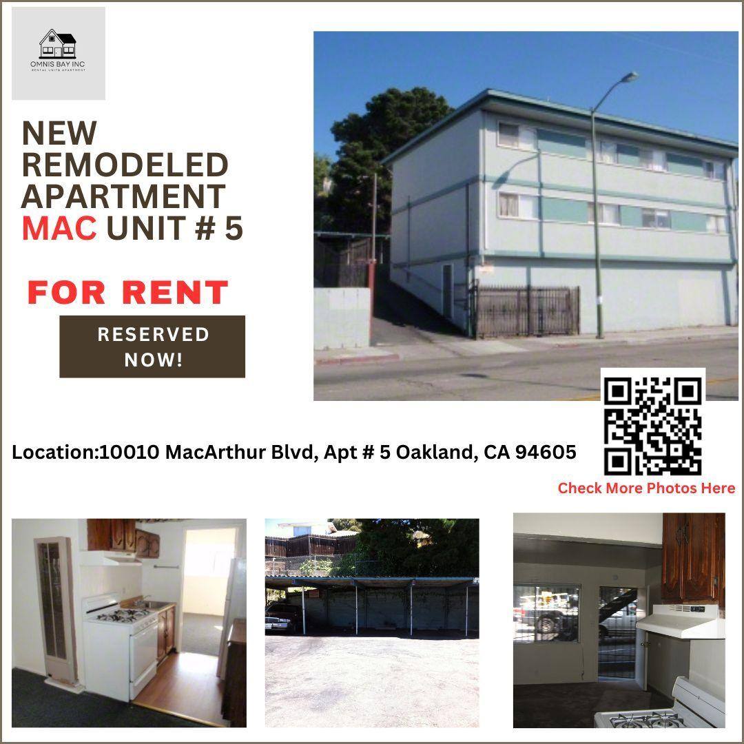 Apartment for rent at 10010 Macarthur Blvd #MAC5, Oakland, CA 94605