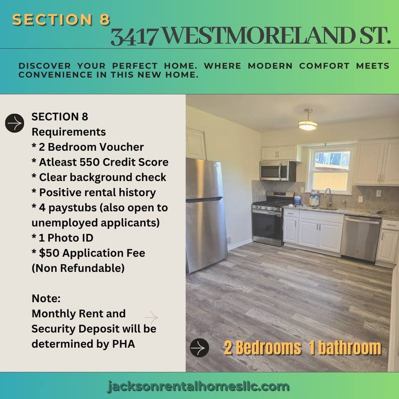 Apartment for rent at 3417 W Westmoreland St - 1st Floor, Philadelphia, PA 19129