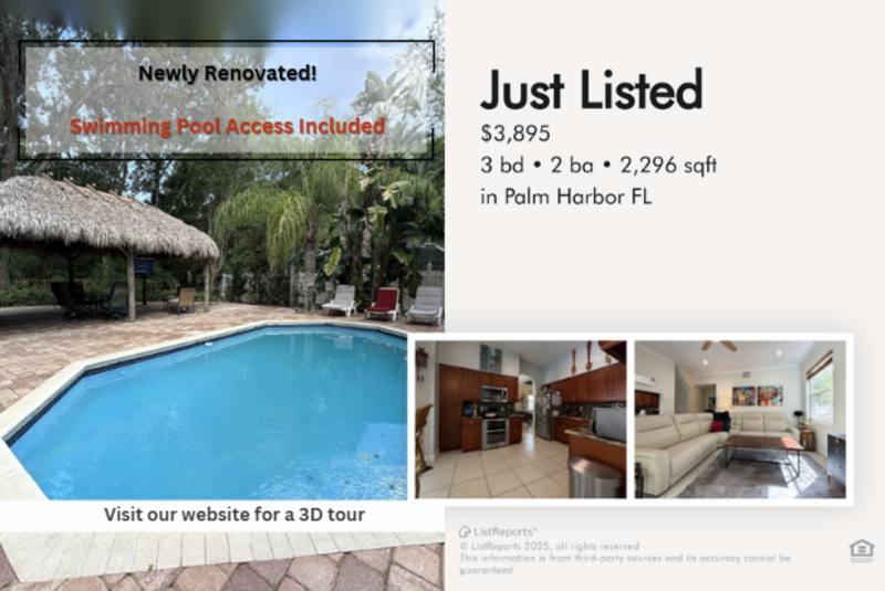 House for rent at 1966 Fishermens Bend, Palm Harbor, FL 34685