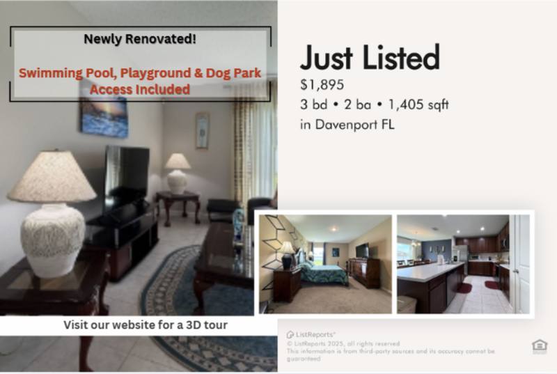 House for rent at 759 Jefferson St, Davenport, FL 33837