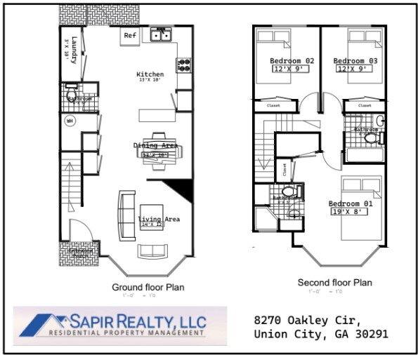 Townhouse for rent at 8270 Oakley Circle, Union City, GA 30291
