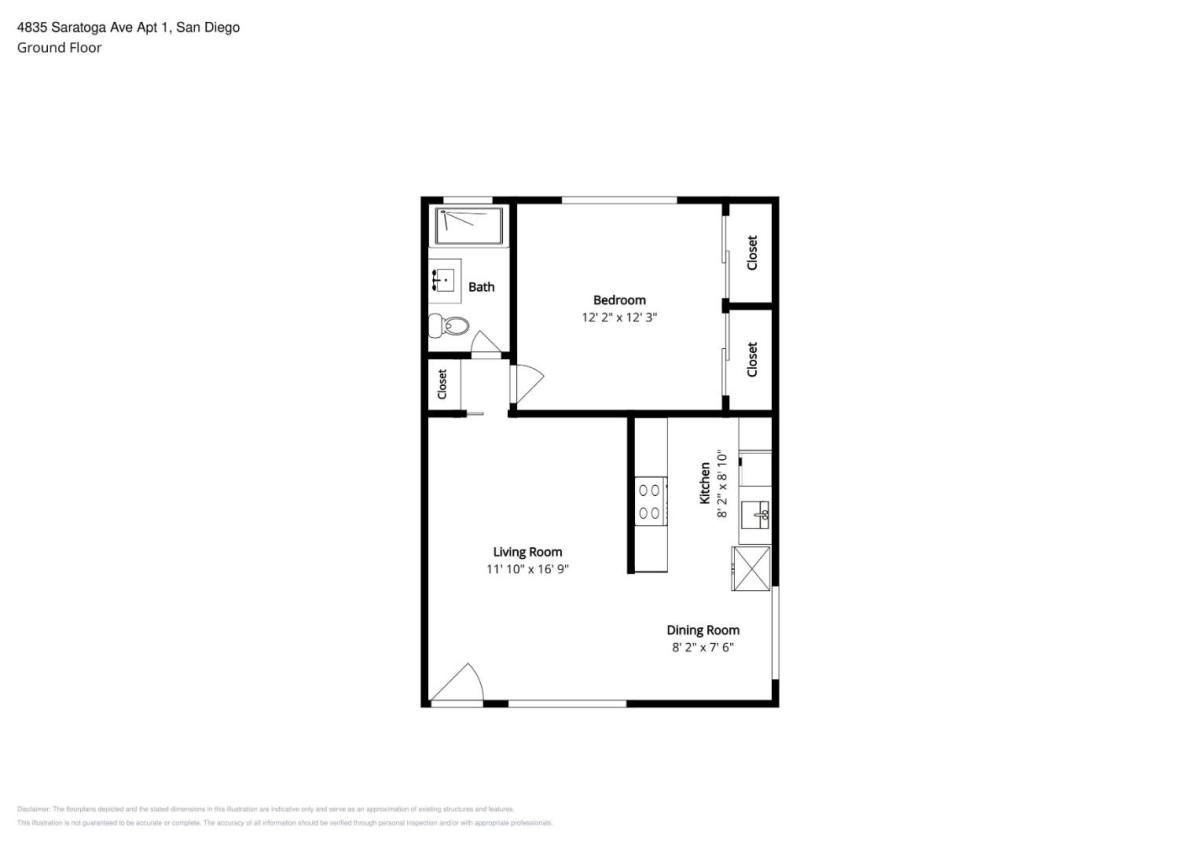 Apartment for rent at 4835 Saratoga Ave 1 Ap, San Diego, CA 92107