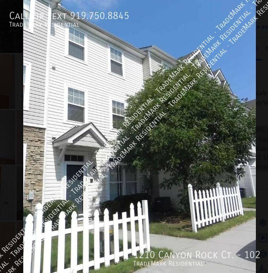 Townhouse for rent at 1210 Canyon Rock Court #102, Raleigh, NC 27610