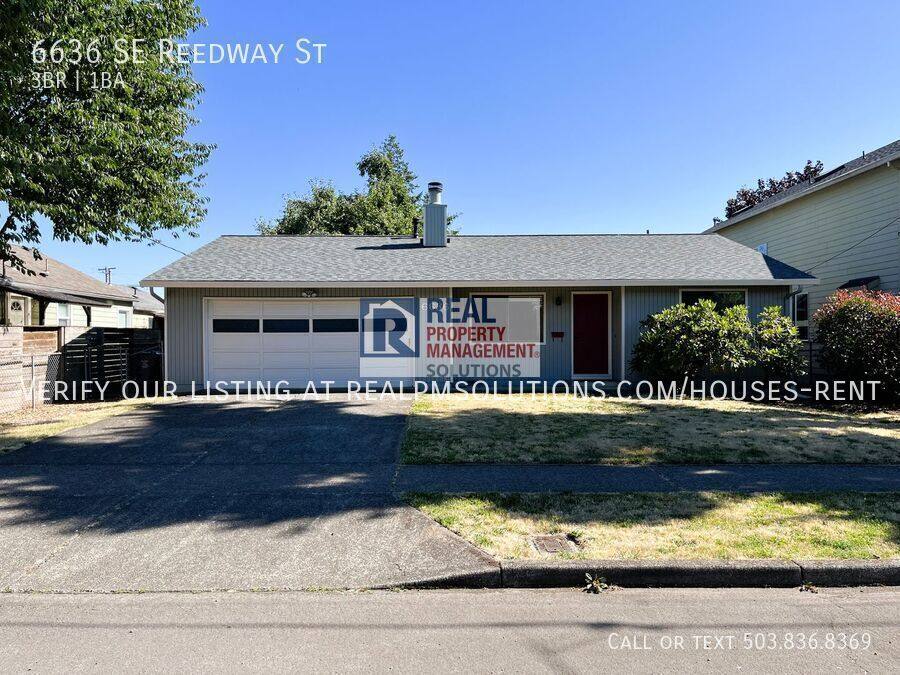 House for rent at 6636 SE Reedway St, Portland, OR 97206