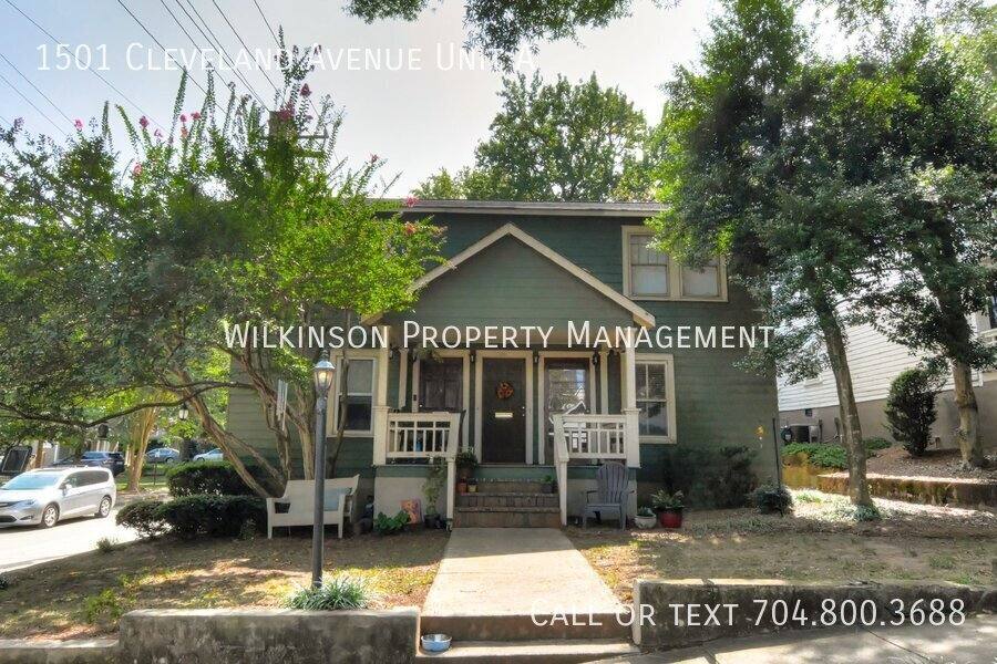 House for rent at 1501 Cleveland Ave #A, Charlotte, NC 28203