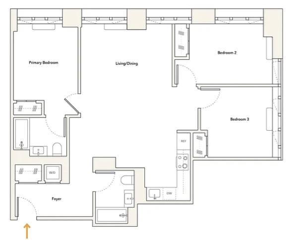 Apartment for rent at 111 Broad St #1418, New York, NY 10004