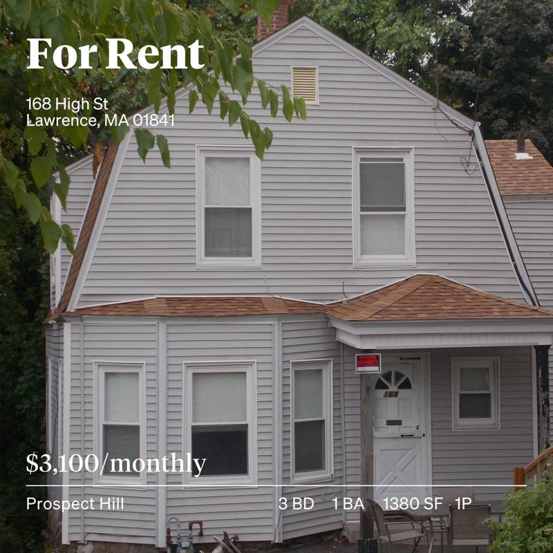 Apartment for rent at 168-170 High St #168, Lawrence, MA 01841