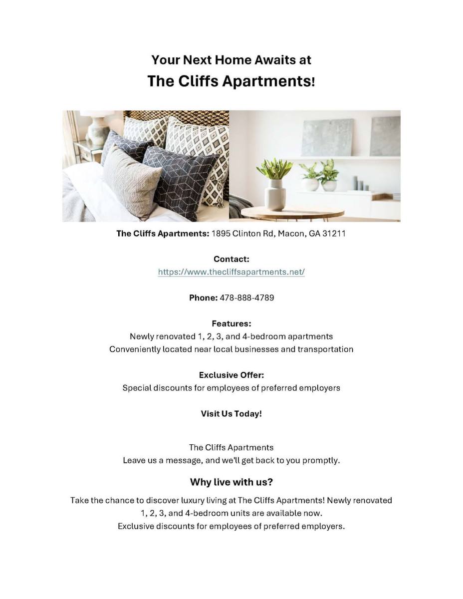 Apartment for rent at 1895 Clinton Rd, Macon, GA 31211