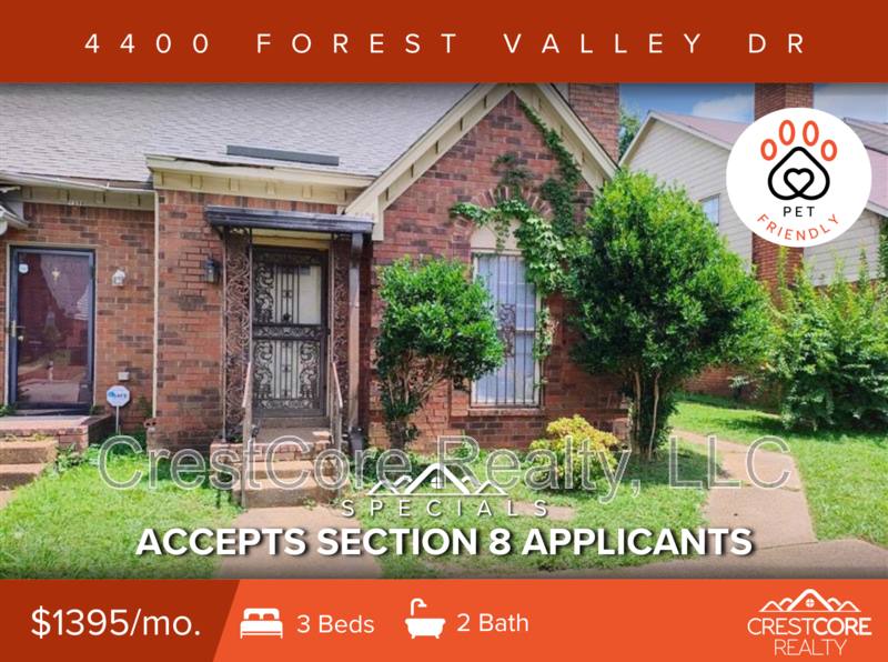 House for rent at 4400 Forest Valley Dr, Memphis, TN 38141
