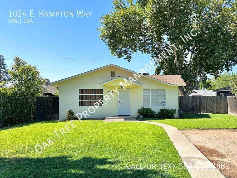 House for rent at 1024 E Hampton Way, Fresno, CA 93704