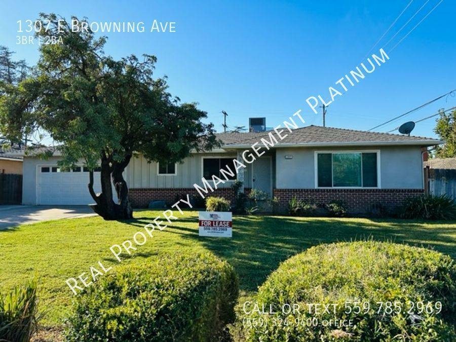 House for rent at 1307 E Browning Ave, Fresno, CA 93710