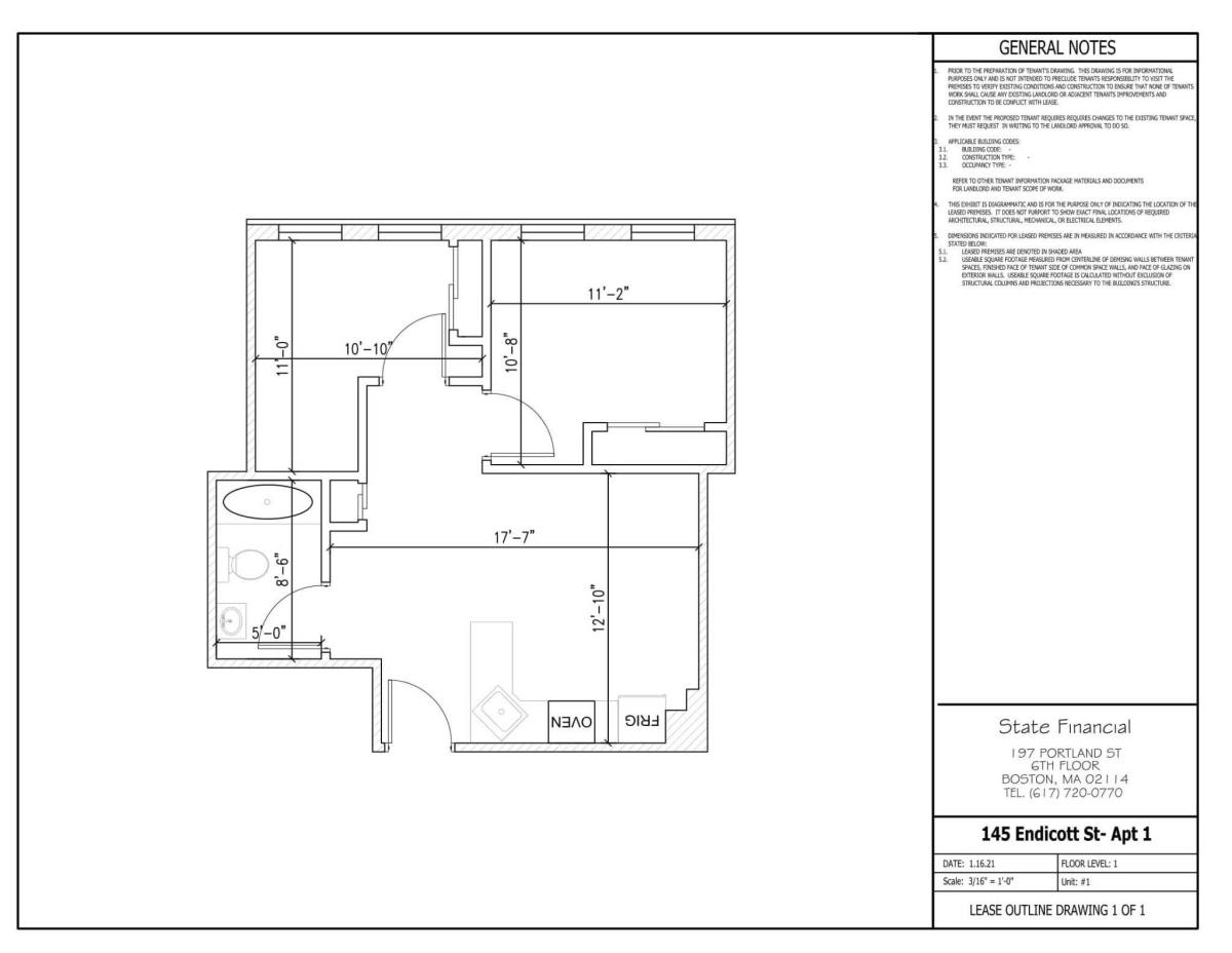 Apartment for rent at 155 Endicott St, Boston, MA 02113