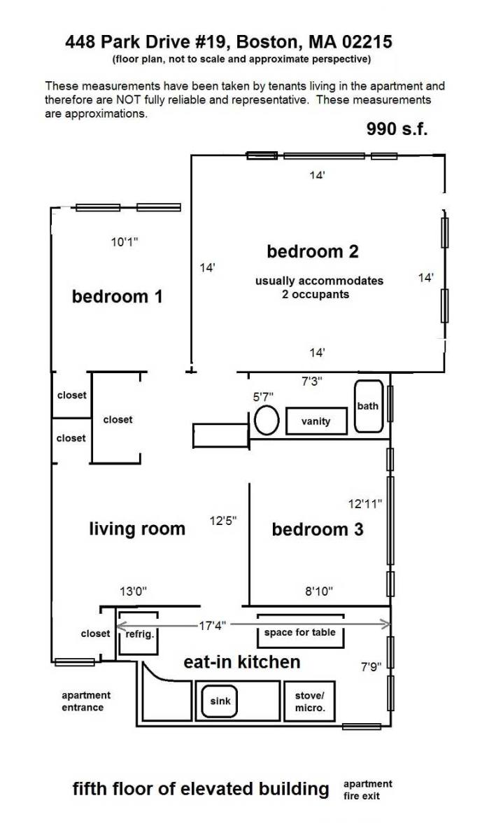 Apartment for rent at 458 Park Dr, Boston, MA 02215
