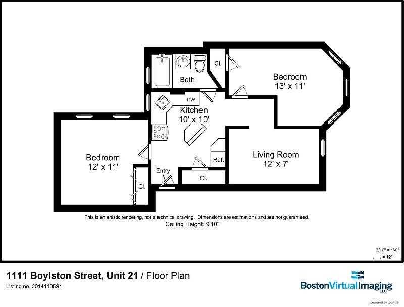 Apartment for rent at 1121 Boylston St, Boston, MA 02215