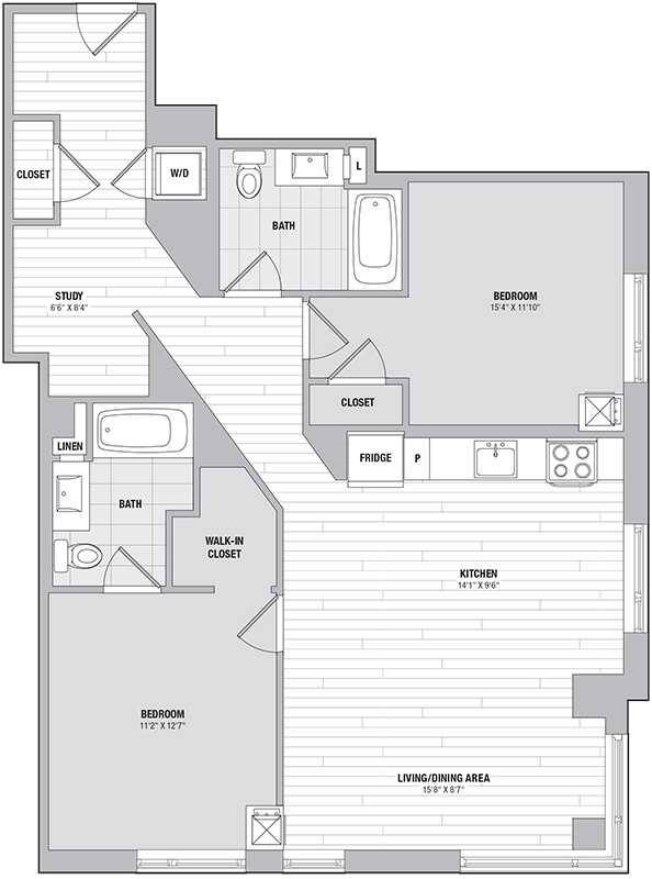 Apartment for rent at 109 Kneeland St, Boston, MA 02111