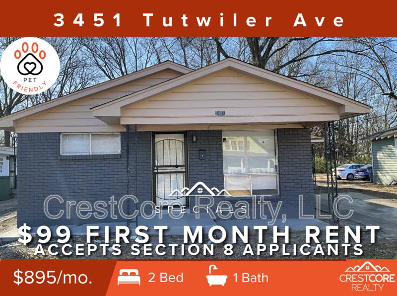 House for rent at 3451 Tutwiler Ave, Memphis, TN 38122