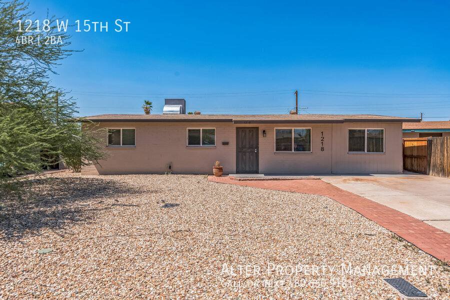 House for rent at 1218 W 15th St, Tempe, AZ 85281