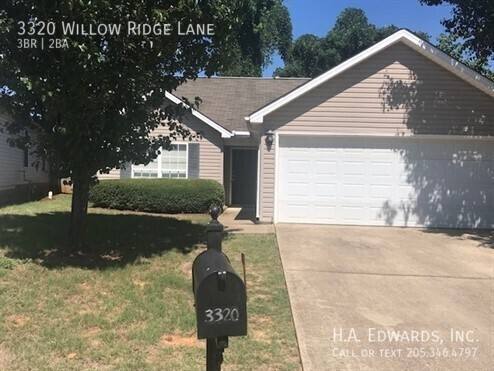 House for rent at 3320 Willow Ridge Lane, Tuscaloosa, AL 35405