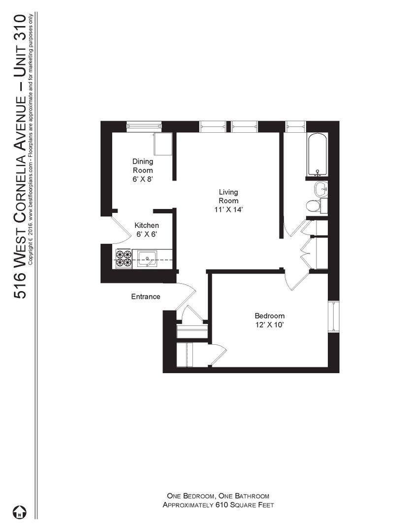 Apartment for rent at 516 W Cornelia Ave #310, Chicago, IL 60657