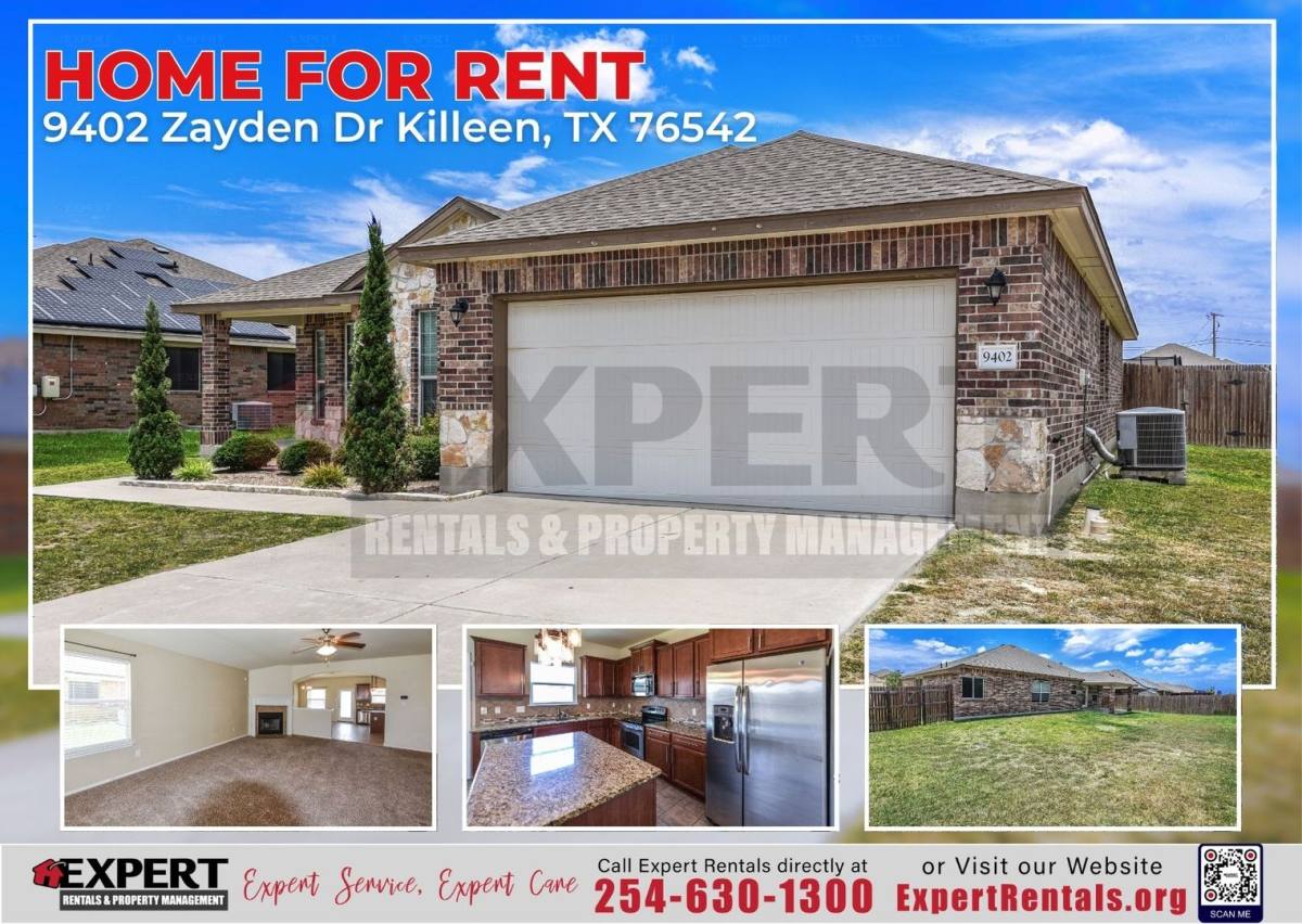 House for rent at 9402 Zayden Dr, Killeen, TX 76542